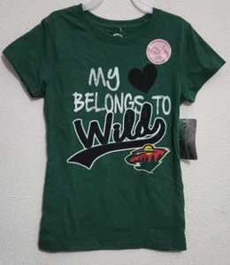 Minnesota Wild Graphic Print Girls 10/12 Short-Sleeve T-Shirt - Picture 1 of 3