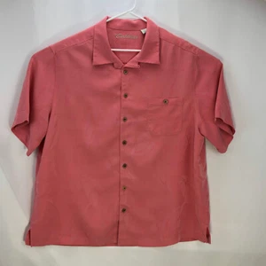 Camisa Hawaiana Caribeña Para Hombres 2XB Color Salmón Tropical Patrón Repujado SS Defecto - Imagen 1 de 6