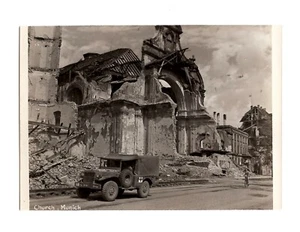 WWII WW2 Original Photo Destroyed 'Church, Munich' 1940s Pls READ - Picture 1 of 4