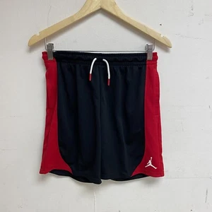 Nike Girls' Jordan Life Sport Mesh Shorts Athletic Fit Black(Gym Red) 45B486-KR5 - Picture 1 of 10