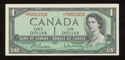 1954 Bank of Canada $1 Replacement Banknote - *M/Y0013320 - Image 1 of 2