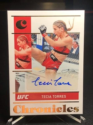 7/10 Tecia “The Tiny Tornado” Torres 2022 Chronicles GOLD Signatures UFC CS-TYS - Image 1 of 4
