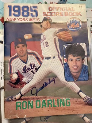 1986 new york mets Ron Darling signed 1985 Program - Image 1 of 4