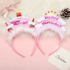 2Pack Kids Birthday Party Girls Cake Hairband Ear Hair Band Party Accessories