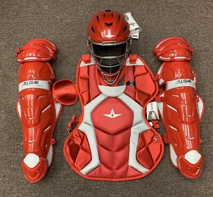 All Star System 7 Adult 16+ Catchers Gear Set NOCSAE CKCCPRO1 - Red - Picture 1 of 9