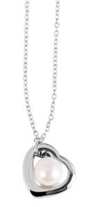 Akzent Damen Halskette Ankerkette Lova Herz Anhänger Edelstahl 45cm Ladies Chain - Bild 1 von 3