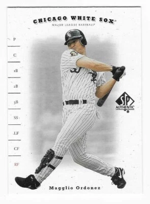 Tarjeta de béisbol 2001 Upper Deck SP auténtica Magglio Ordóñez Chicago White Sox #33 Foto 1 de 2