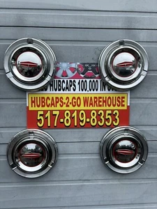 1962 Oldsmobile Holiday Dynamic 88 Starfire Poverty 14”Set Of 4Used Hubcaps 10.5 - Picture 1 of 11