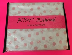SELTEN - Betsey Johnson Queen Bettwäsche Set MIKROFASER ROSA FRANZÖSISCHE BULLDOGGE - Bild 1 von 3