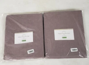 Pottery Barn Belgian Flax Linen Drape Set 2 Amethyst 50x 84 Curtain Pair NWOT - Picture 1 of 6