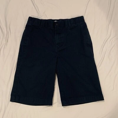Lands' End School Uniform Boys Active Chino Shorts Size 18 #435618 Navy Blue - Image 1 of 4
