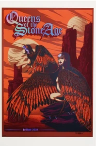 AUTHENTIC Queens of the Stone Age FOIL Poster Hellfest 2024 #/250 Limited Ed - Picture 1 of 1
