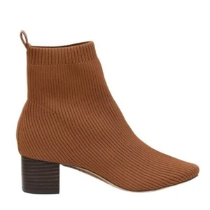 Neu mit Etikett Joie Neely Strick-Stiefelette dehnbar Blockabsatz Socke 6,5 braun - Bild 1 von 9