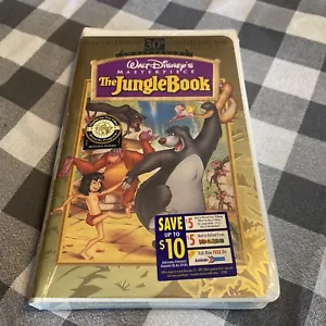The Jungle Book VHS Movie 30Th Anniversary Masterpiece Walt Disney Sealed - Picture 1 of 7