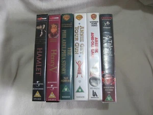 Job lot - Bundle of 6 - Cert U & PG VHS Video Tapes - Bild 1 von 2