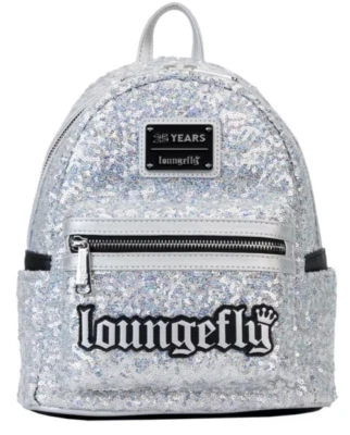 Mochila Loungefly Disney 25 Aniversario Lentejuelas Plateada O Nueva Con Etiquetas Hacer Oferta Foto 1 de 4
