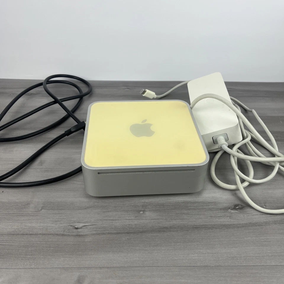 Apple Mac Mini G4 PowerPC 1.42GHZ CPU 1 Gb RAM 111Gb Hard Drive W/ Power & DVI - Image 1 of 4
