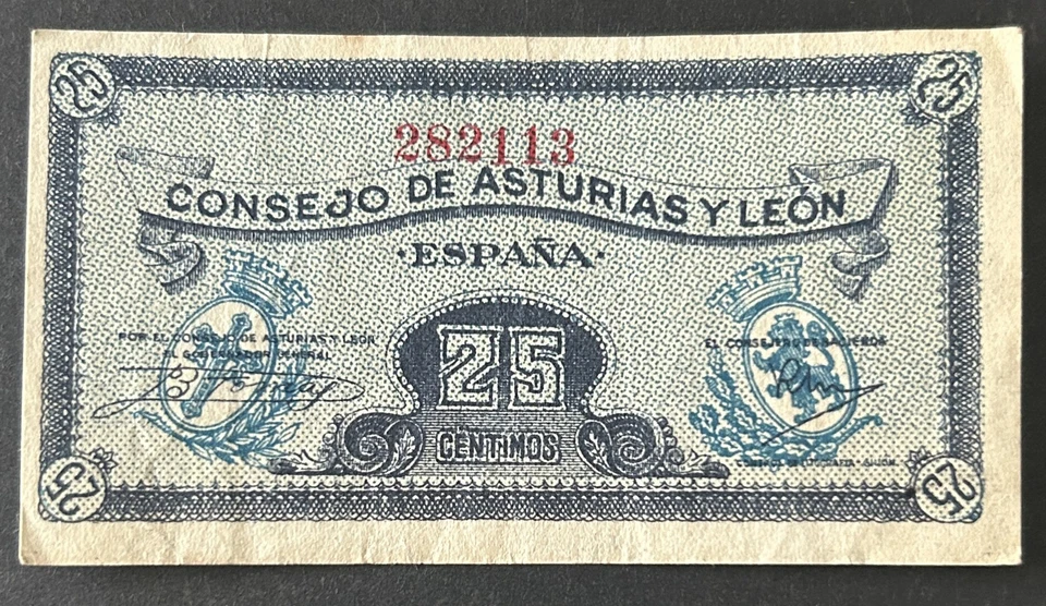 D460 BILLETES ESPAÑA ASTURIAS Y LEÓN. 25 CENTIMOS. Foto 1 de 1