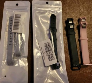 4 Cinturini Orologio FITBIT ALTA / ALTA HR Nuovi Ricambio Cinturino Nero Grigio Rosa - Foto 1 di 4
