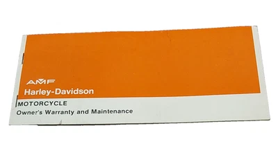 Harley-Davidson 1976 libro de garantía y mantenimiento del propietario de la motocicleta Foto 1 de 3