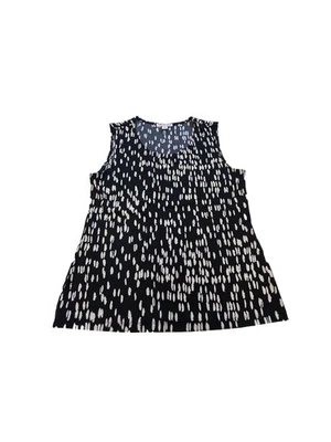 Camiseta sin mangas grande Slinky Coldwater Creek de colección años 90 punto negro elástico sin mangas Foto 1 de 4