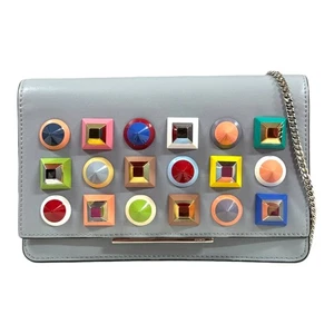 FENDI Portemonnaie Kette 8M0346 Lederkette Regenbogen Nieten gebraucht - Bild 1 von 12
