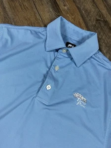 FootJoy FJ Golf Poloshirt Herren S blau gestreift Stretch Golf Torrey Pines Logo - Bild 1 von 11