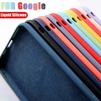 Silikon Hülle für Google Pixel 8 7 6 Pro 6a 7a Stoßfest Handy Schutz Case Cover