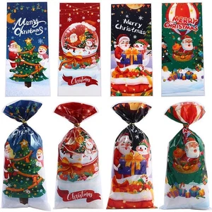 50/100 PIEZAS Bolsas de Caramelos de Navidad Bolsas de Regalo de Papá Noel Decoraciones de Navidad Suministros de Navidad - Imagen 1 de 12