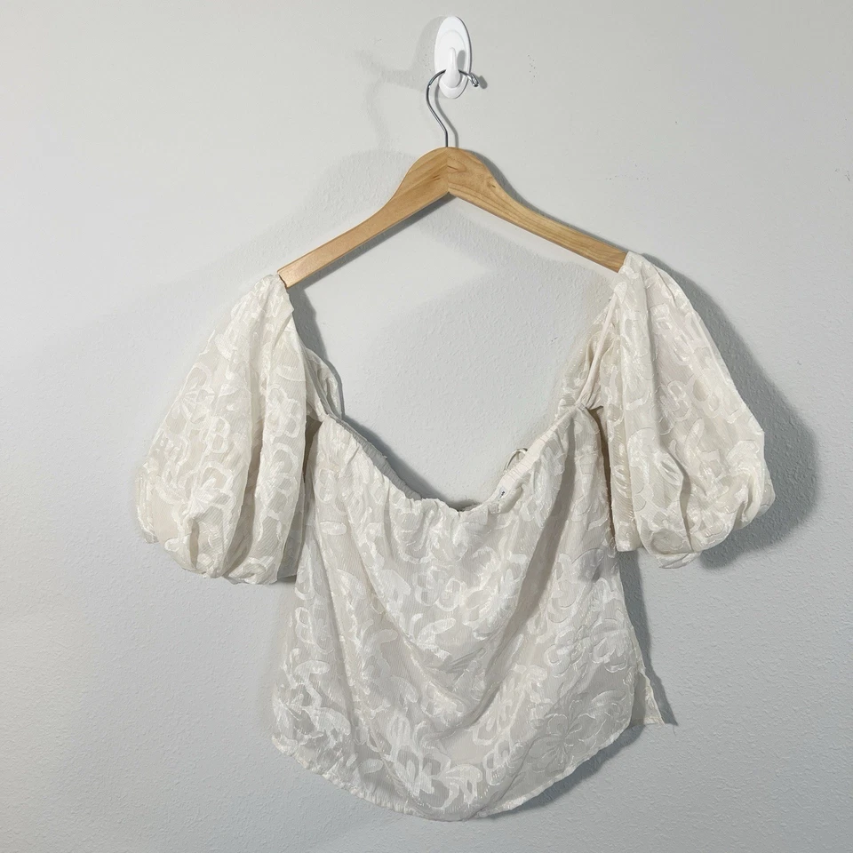 Blusa Delicada Hooligan Y2K Mujer Hombro Descubierto Marfil Hada Victoriana Mediana Foto 1 de 4