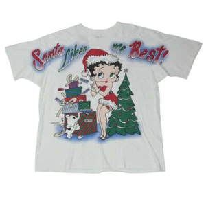 1997 Vintage Betty Boop Santa T-Shirt S.Stitch Made in USA Freeze - Picture 1 of 4