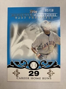 Topps Moments and Milestones Blue #12 Gary Sheffield 2/10 29 Runs SP Short Print - Bild 1 von 3