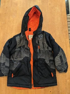 The Childrens Place Jungen Winterjacke Mantel Kapuze Reißverschluss Größe Small 5/6 * dunkelblau - Bild 1 von 3