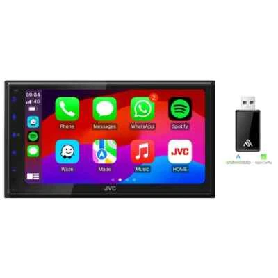 JVC M595DBT 6.8”  CarPlay Android Auto Mirroring DAB+ Screen + Wireless Adaptor - Image 1 of 4