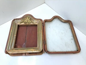 Vintage Saty Holzfigur Kiot Koffer Box für Religion Ikone Ukraine Rahmen öffnet - Bild 1 von 24