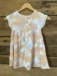 NWO Grayson Mini Hello Adorable Size 5T Orange & Pink & White Button Up Dress... - Picture 1 of 2