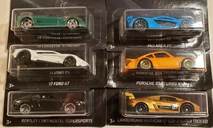6 Black Carded 2018 Hot Wheels 1-6 Complete Series Sealed In Package Sport Cars - Imagen 1 de 9