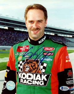 STACEY COMPTON SIGNED AUTOGRAPHED 8x10 PHOTO NASCAR DRIVER RARE BECKETT BAS - Picture 1 of 2