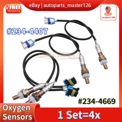 Juego de 4 sensores de oxígeno O2 para Chevrolet Silverado 1500 HD V8 2003-2006, 6,0 L Foto 1 de 4