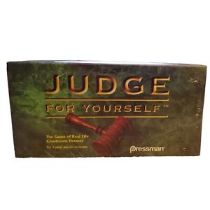Vtg Judge For Yourself Board Game of Real Life Courtroom Drama Pressman 1998 NEW
