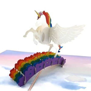 Flying Unicorn Pop-Up Card - Picture 1 of 5
