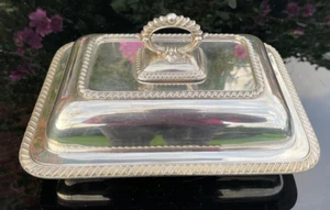 Vintage Silver Plate Lidded Serving Tray Butler Warming Dish Hallmarked EP H&HS - Picture 1 of 9