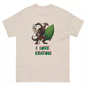 Krampus T-shirt 'I love Kratom' Gothic Style Kratom Tee for Men and Women - Picture 1 of 13