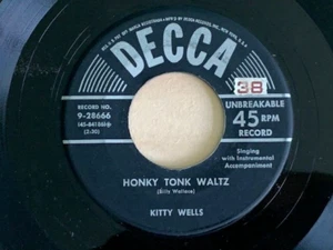 KITTY WELLS: Honky Tonk Waltz / You Said - 1958 - 9-28666 - VG+ - Bild 1 von 2