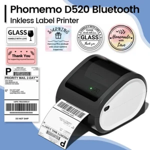 Phomemo D520BT Bluetooth Thermodrucker - DHL Etikettendrucker für Etiketten 4X6 - Bild 1 von 23