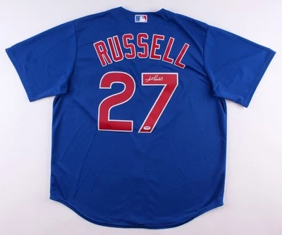 Addison Russell Signed Cubs Jersey (PSA) World Series champion (2016) All Star  - Image 1 of 4