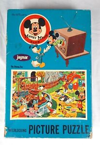 Rare Vintage Mickey Mouse Club The Disney Zoo Puzzle - Jaymar, 17x22" 100 Pieces