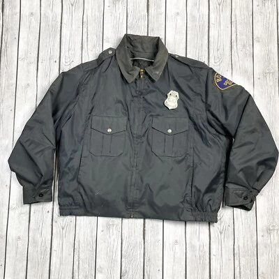 Vintage 1980s Security Guard Officer Jacket with Badge Spartan Uniform Outerwear - Image 1 of 4