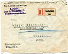 HONGRIE 1924 lettre recommandée de SZENTGOTTHARD estampillée en ITALIE (G727)
