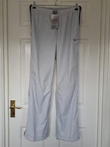 Nike Women's Track Pants Size M Side Zips Along Legs Mesh Wide Leg 297784 Grey - Picture 1 of 20